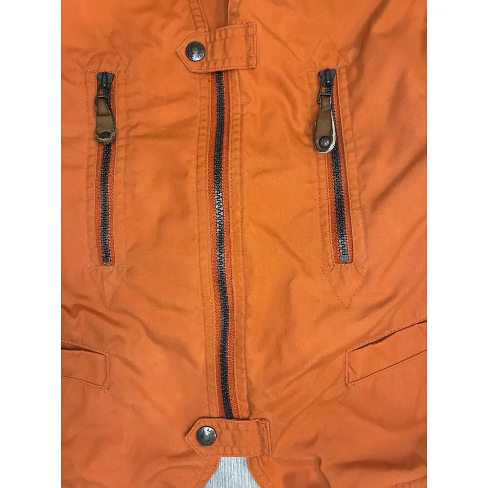 Vintage 80s Banana Republic Woodsmen & Anglers Society Hunting Vest Orange Small